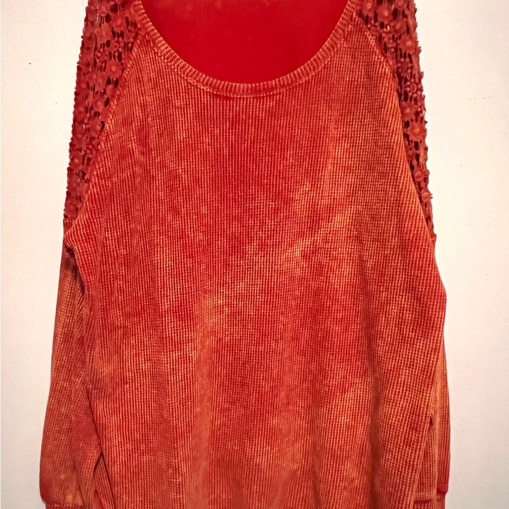 **NWOT** White Birch Waffle Knit Sweater w/ Cut Out Shoulders